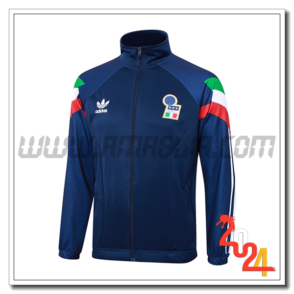 Giacca Calcio Italia Blu Reale 2024 2025