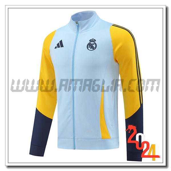 Giacca Calcio Real Madrid Blu/Giallo 2024 2025