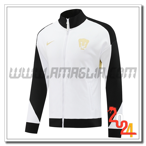 Giacca Calcio Pumas UNAM Bianco/Nero/Giallo 2024 2025