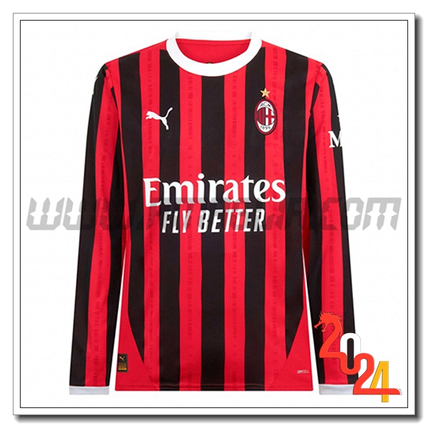 Prima Nuovo Maglia AC Milan Maniche lunghe 2024 2025