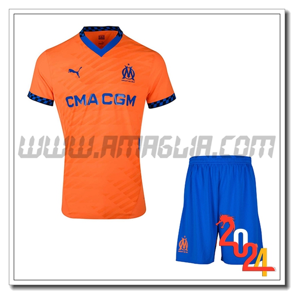 Nuovo Kit Maglia Marsiglia OM Bambino Terzo 2024 2025