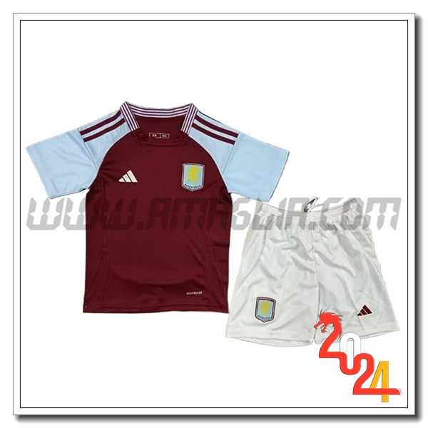 Kit Maglia Aston Villa Bambino Prima 2024 2025
