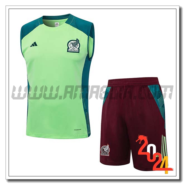Kit Canotta Allenamento Messico Verde 2024 2025