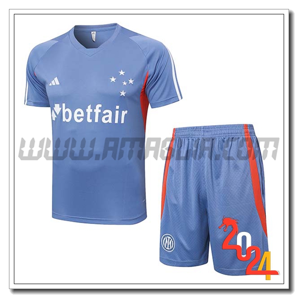 Kit Maglia Allenamento Cruzeiro Grigio/Arancia 2024 2025