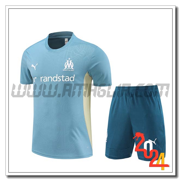 Kit Maglia Allenamento Marsiglia Verde/Bianco 2024 2025