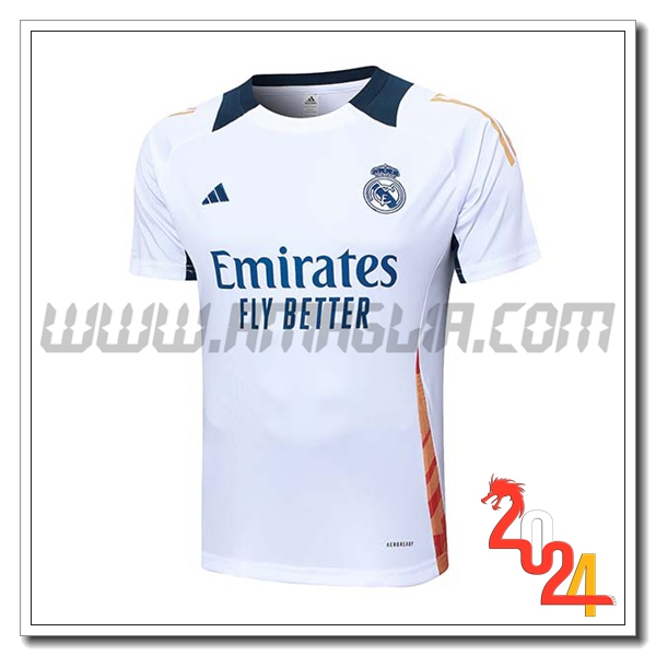T Shirt Allenamento Real Madrid Bianco/Arancia 2024 2025