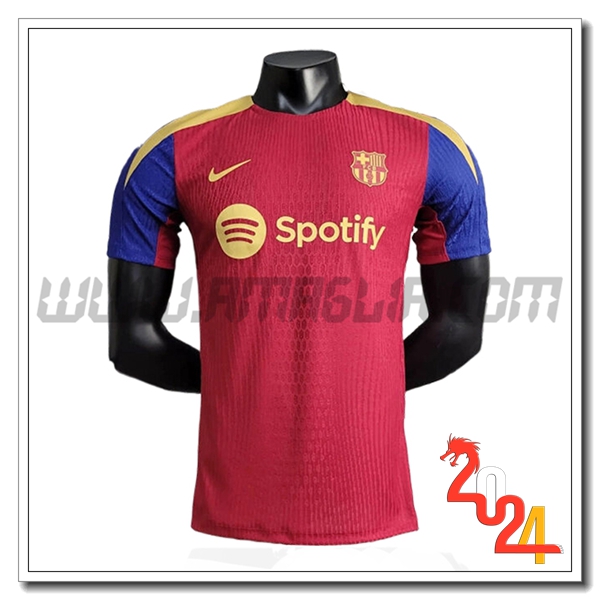 T Shirt Allenamento FC Barcellona Rosso/Blu 2024 2025