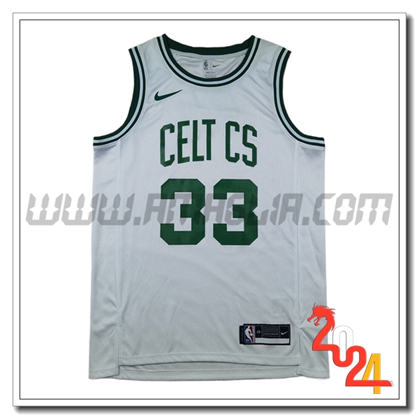 Maglia Boston Celtics (BIRD #33) 2024/25 Bianco/Verde -03