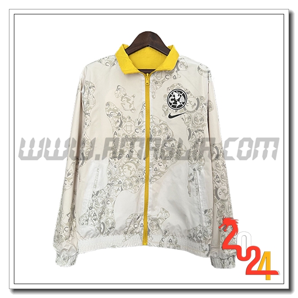 Giacca A Vento Club America Bianco/Grigio 2024 2025