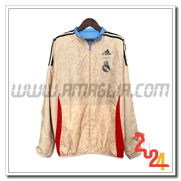 Giacca A Vento Real Madrid Marrone/Rosso 2024 2025