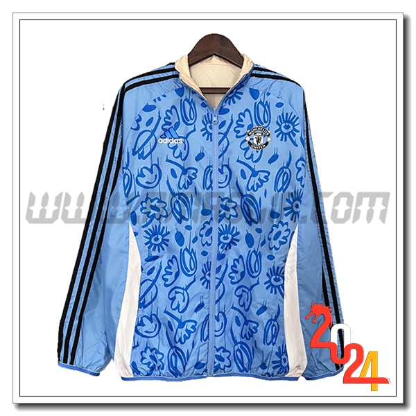 Giacca A Vento Manchester United Blu/Bianco 2024 2025