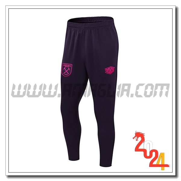 Pantaloni Allenamento West Ham viola 2024 2025