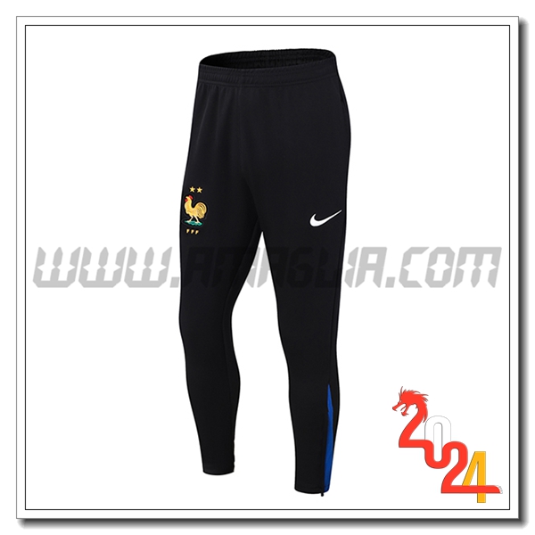 Pantaloni Allenamento Francia Nero/Blu 2024 2025