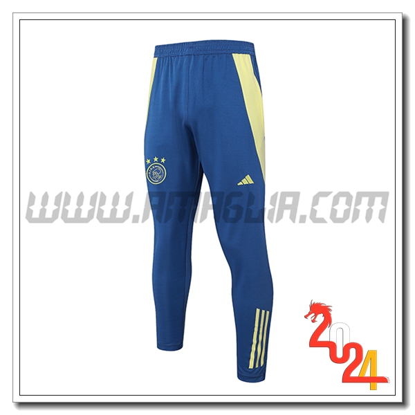 Pantaloni Allenamento Ajax Blu/Giallo 2024 2025