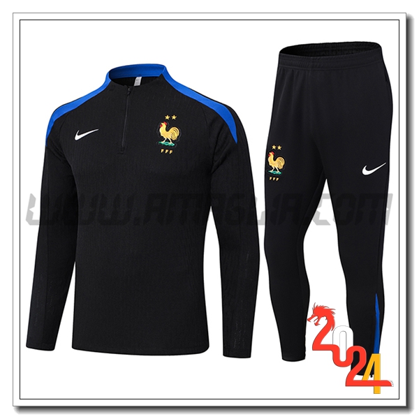 Tuta Allenamento Francia Nero/Blu 2024 2025