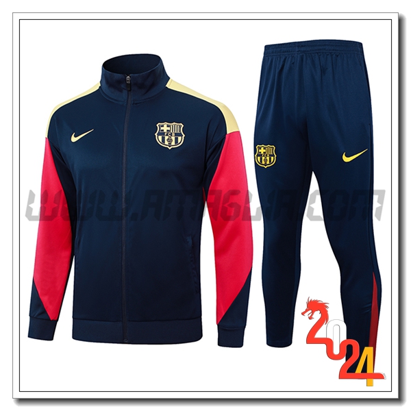 Tuta Allenamento Giacca FC Barcellona Blu/Rosso/Giallo 2024 2025
