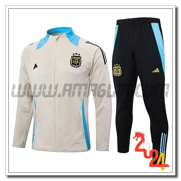 Tuta Allenamento Giacca Argentina Beige/Blu 2024 2025