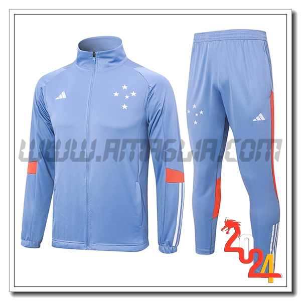 Tuta Allenamento Giacca Cruzeiro Grigio/Arancia 2024 2025