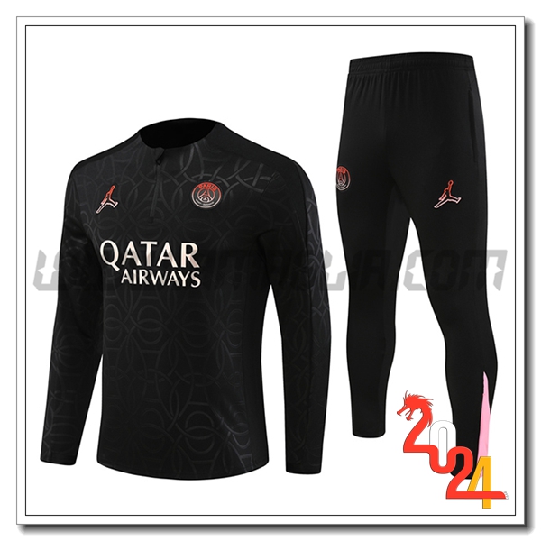 Tuta Allenamento PSG Nero/Rosa 2024 2025