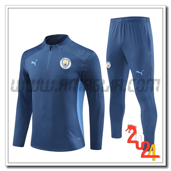 Tuta Allenamento Manchester City Blu Reale 2024 2025