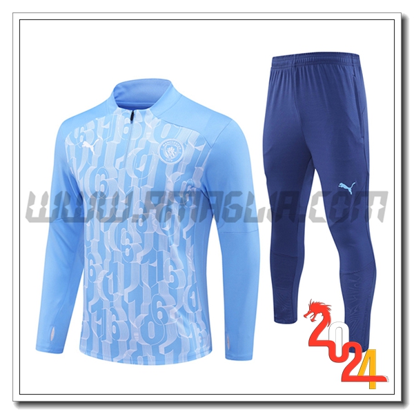 Tuta Allenamento Manchester City Blu/Bianco 2024 2025