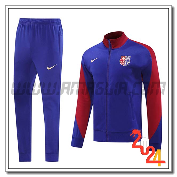 Tuta Allenamento Giacca FC Barcellona viola/Rosso 2024 2025