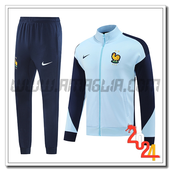 Tuta Allenamento Giacca Francia Blu 2024 2025
