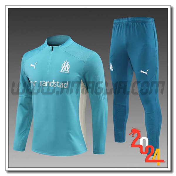 Tuta Allenamento Marsiglia Bambino Verde 2024 2025