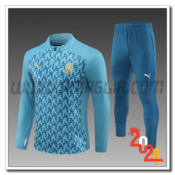 Tuta Allenamento Marsiglia Bambino Verde 2024 2025 -02