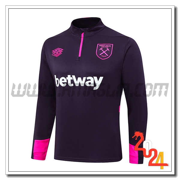 Felpa Allenamento West Ham viola 2024 2025