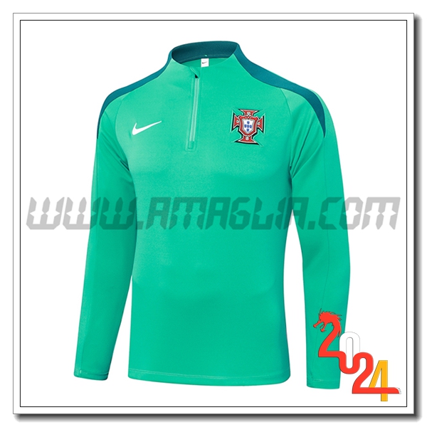 Felpa Allenamento Portogallo Verde 2024 2025 -03