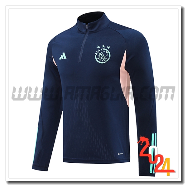 Felpa Allenamento Ajax Blu/Rosa 2024 2025
