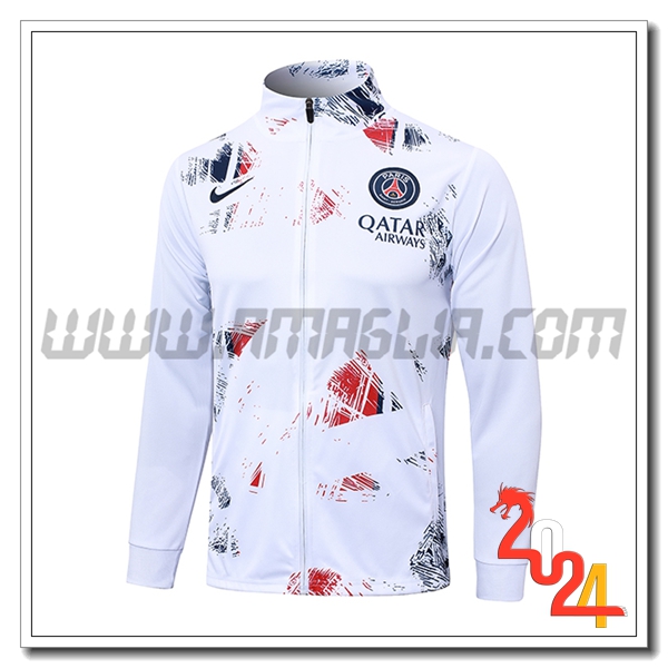 Giacca Calcio PSG Bianco 2024 2025