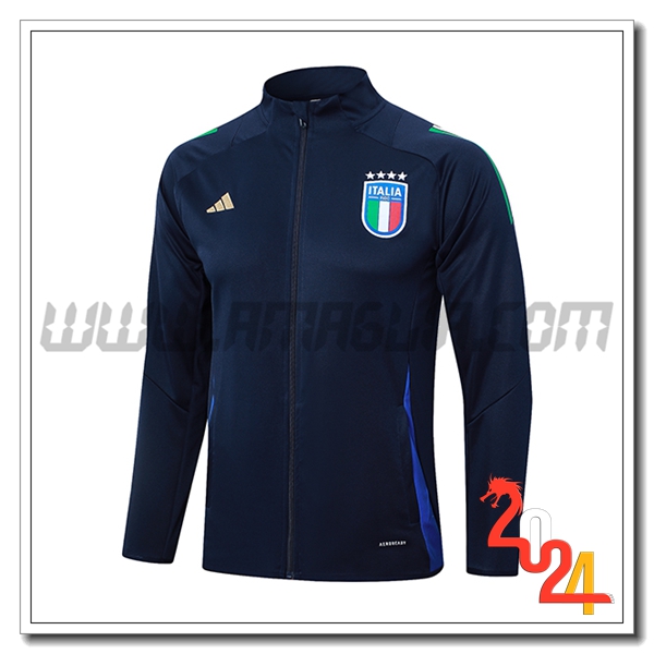 Giacca Calcio Italia Blu Scuro 2024 2025