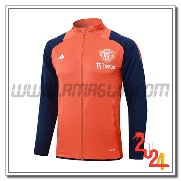 Giacca Calcio Manchester United Arancia/Blu 2024 2025