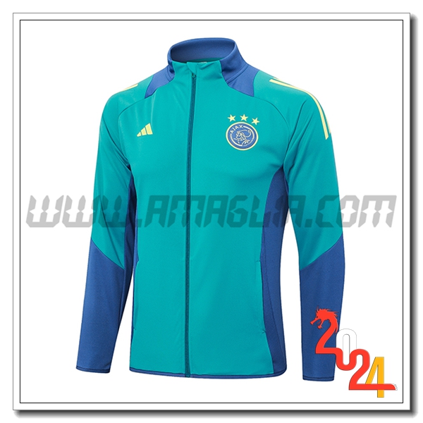 Giacca Calcio Ajax Verde/Blu 2024 2025