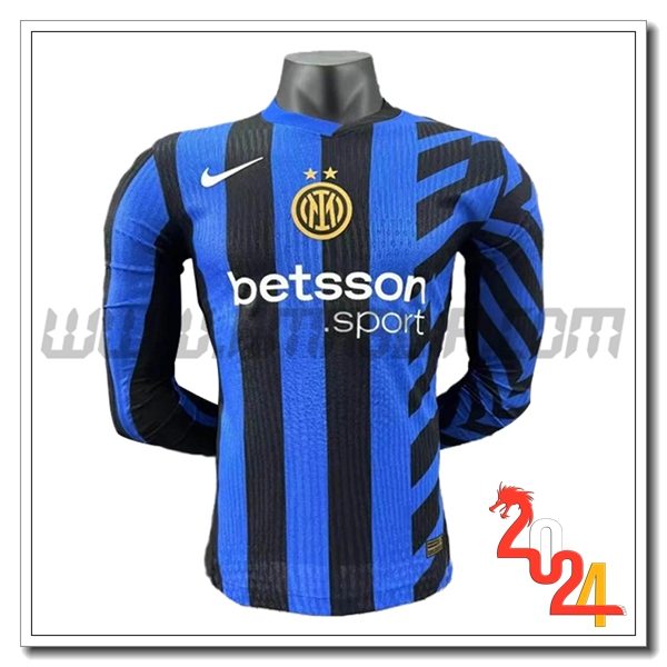 Prima Maglia Calcio Inter Milan Maniche lunghe 2024 2025