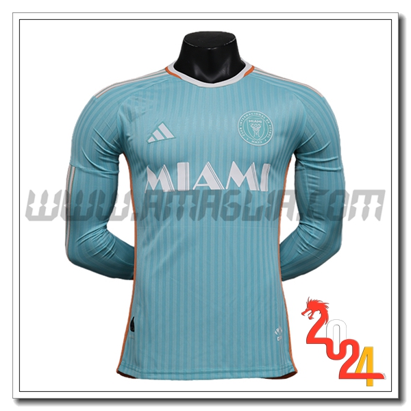 Terzo Maglia Calcio Inter Miami CF Maniche lunghe 2024 2025