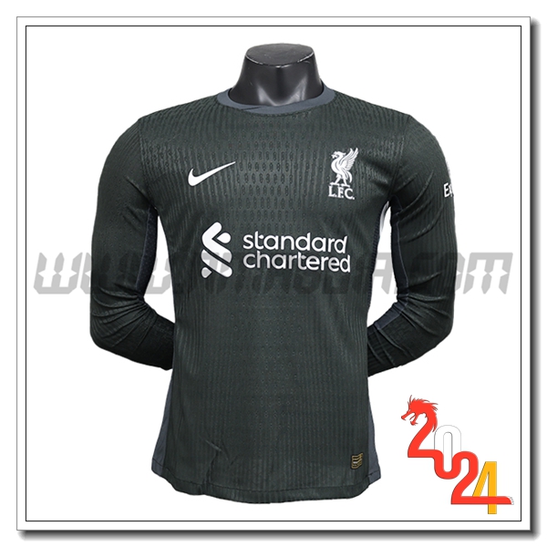 Seconda Maglia Calcio FC Liverpool Maniche lunghe 2024 2025