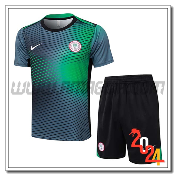 Kit Maglia Allenamento Nigeria Nero/Verde 2024 2025