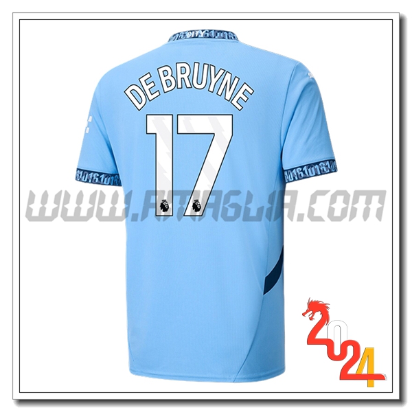 Prima Maglia Calcio Manchester City DE BRUYNE #17 2024 2025