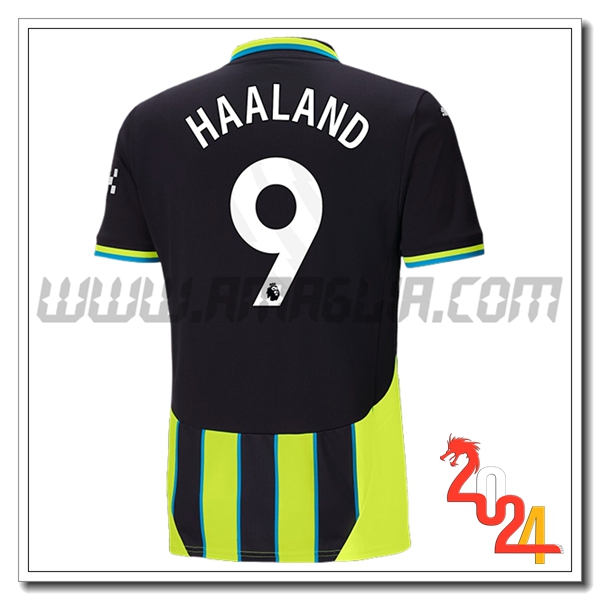 Seconda Maglia Calcio Manchester City HAALAND #9 2024 2025