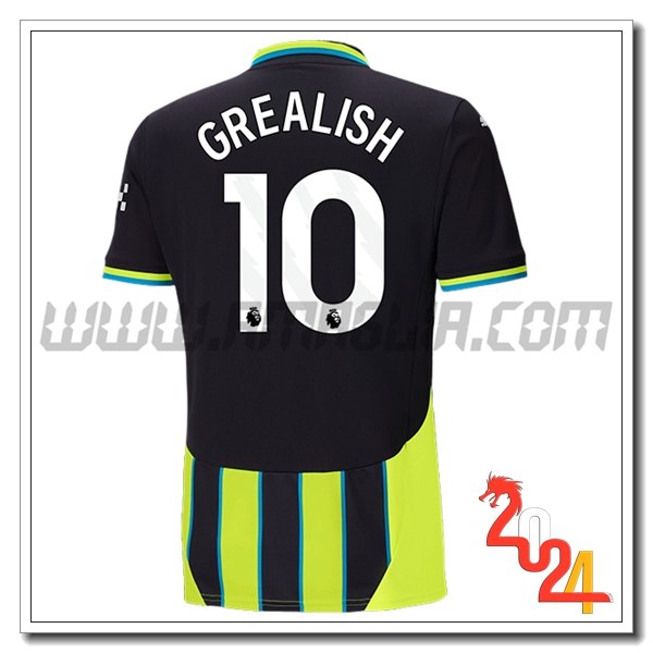 Seconda Maglia Calcio Manchester City GREALISH #10 2024 2025