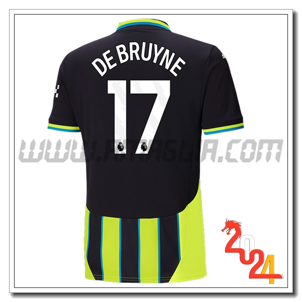 Seconda Maglia Calcio Manchester City DE BRUYNE #17 2024 2025
