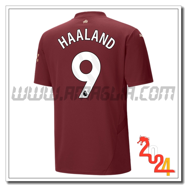 Terzo Maglia Calcio Manchester City HAALAND #9 2024 2025