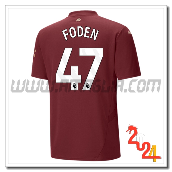 Terzo Maglia Calcio Manchester City FODEN #47 2024 2025