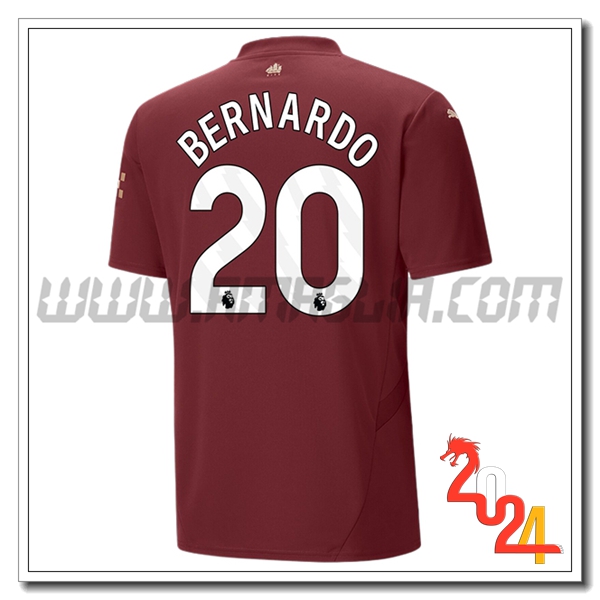Terzo Maglia Calcio Manchester City BERNARDO #20 2024 2025