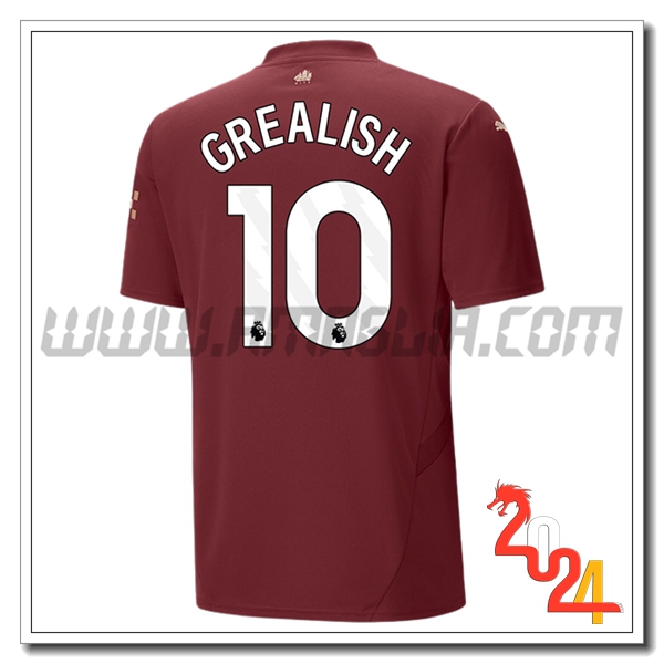 Terzo Maglia Calcio Manchester City GREALISH #10 2024 2025