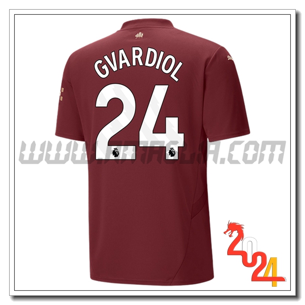 Terzo Maglia Calcio Manchester City GVARDIOL #24 2024 2025