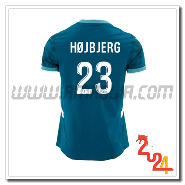 Seconda Maglia Calcio Marsiglia OM HØJBJERG #23 2024 2025